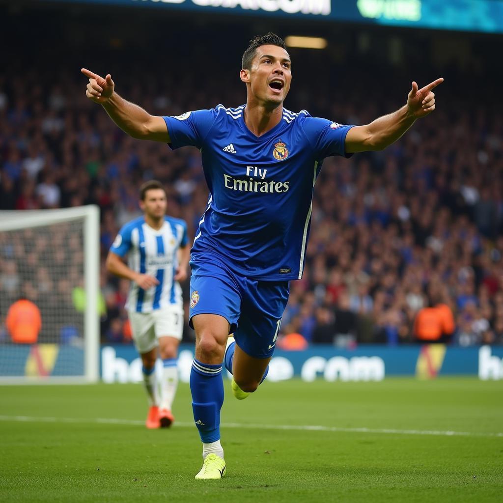 Cristiano Ronaldo ăn mừng bàn thắng