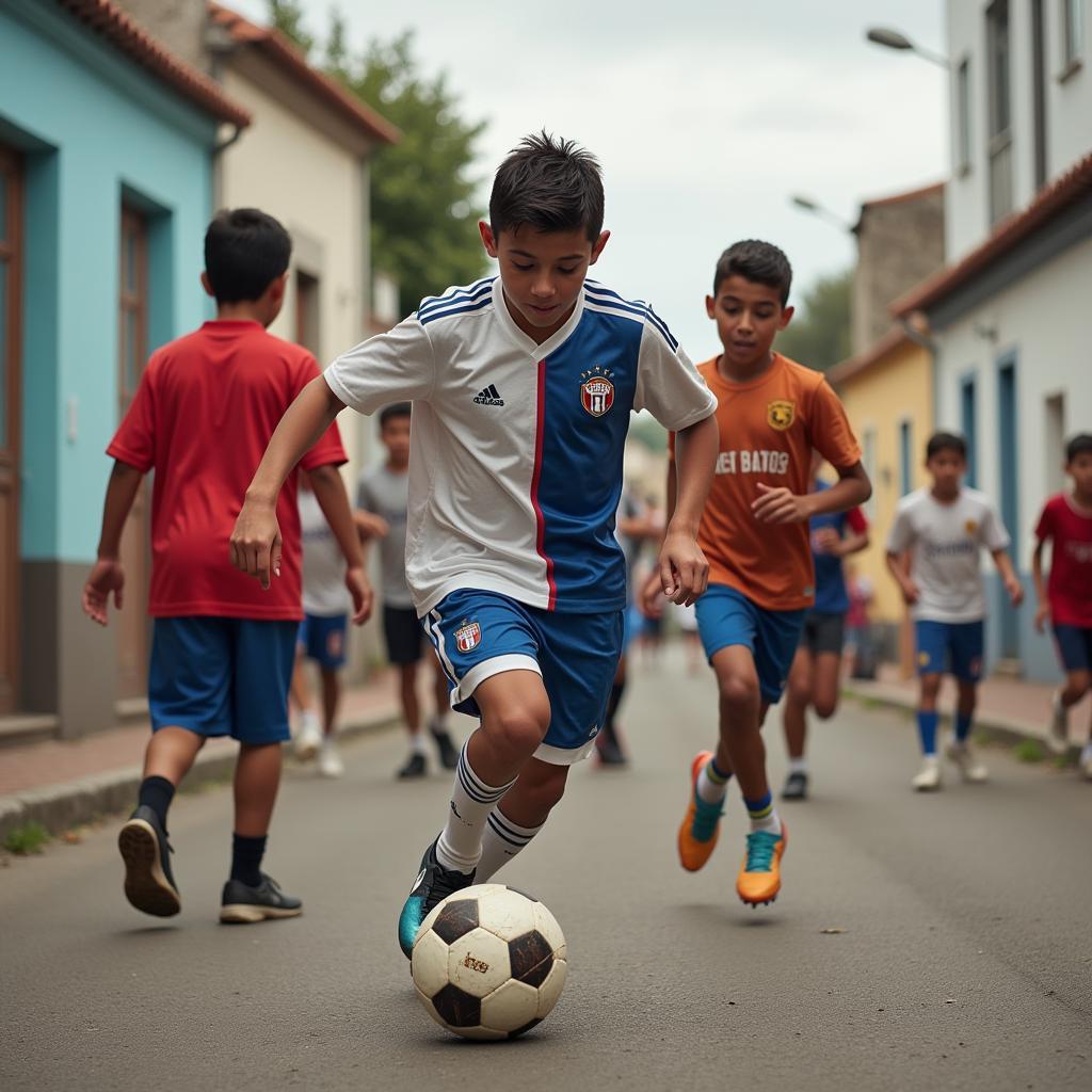 Ronaldo chơi bóng đường phố