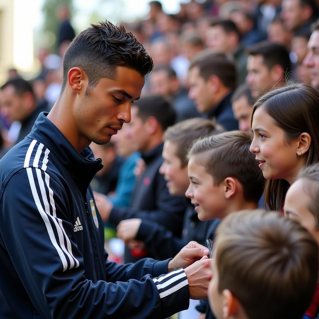 Ronaldo giao lưu fan hâm mộ