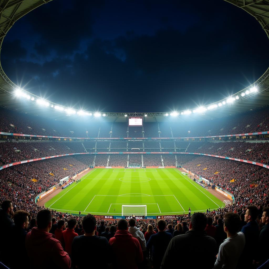 Granada CF Stadium in a night match