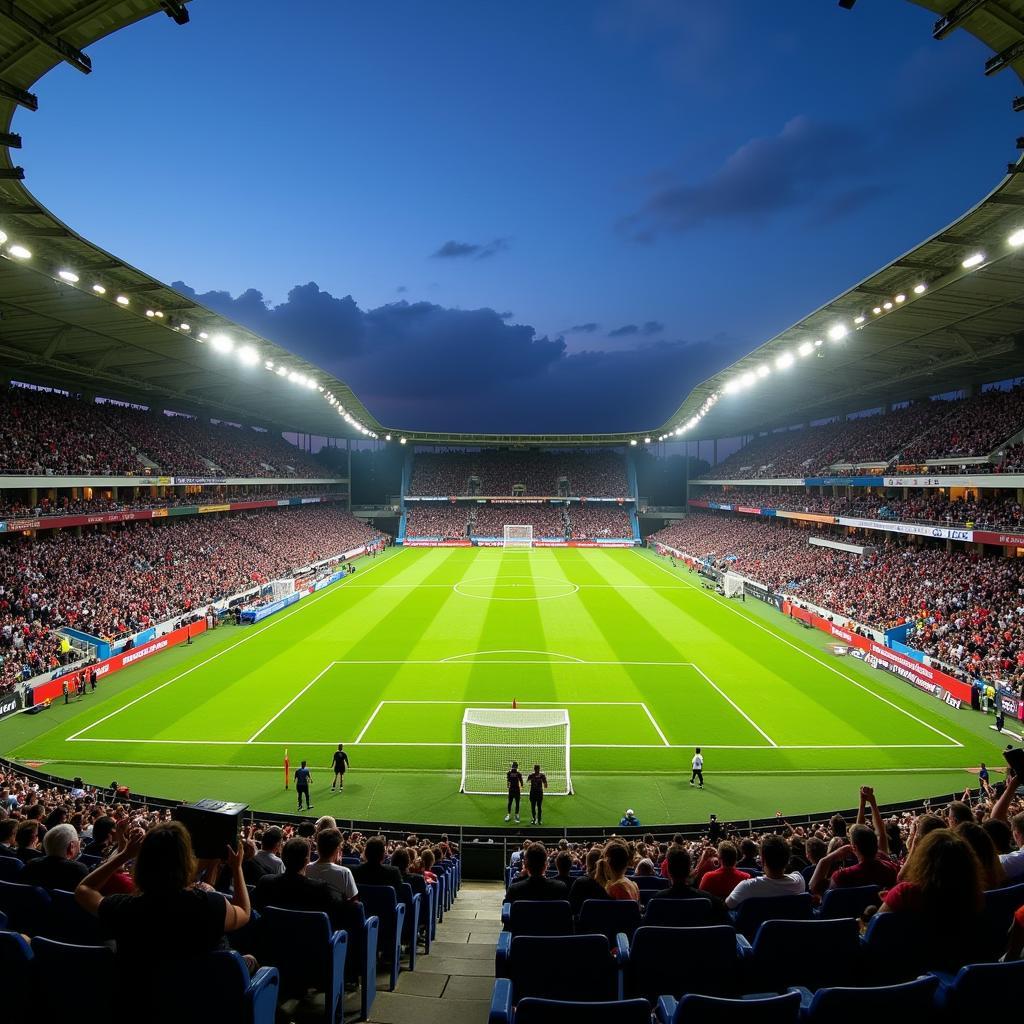 Không gian hiện đại của sân vận động Leon Soccer Stadium