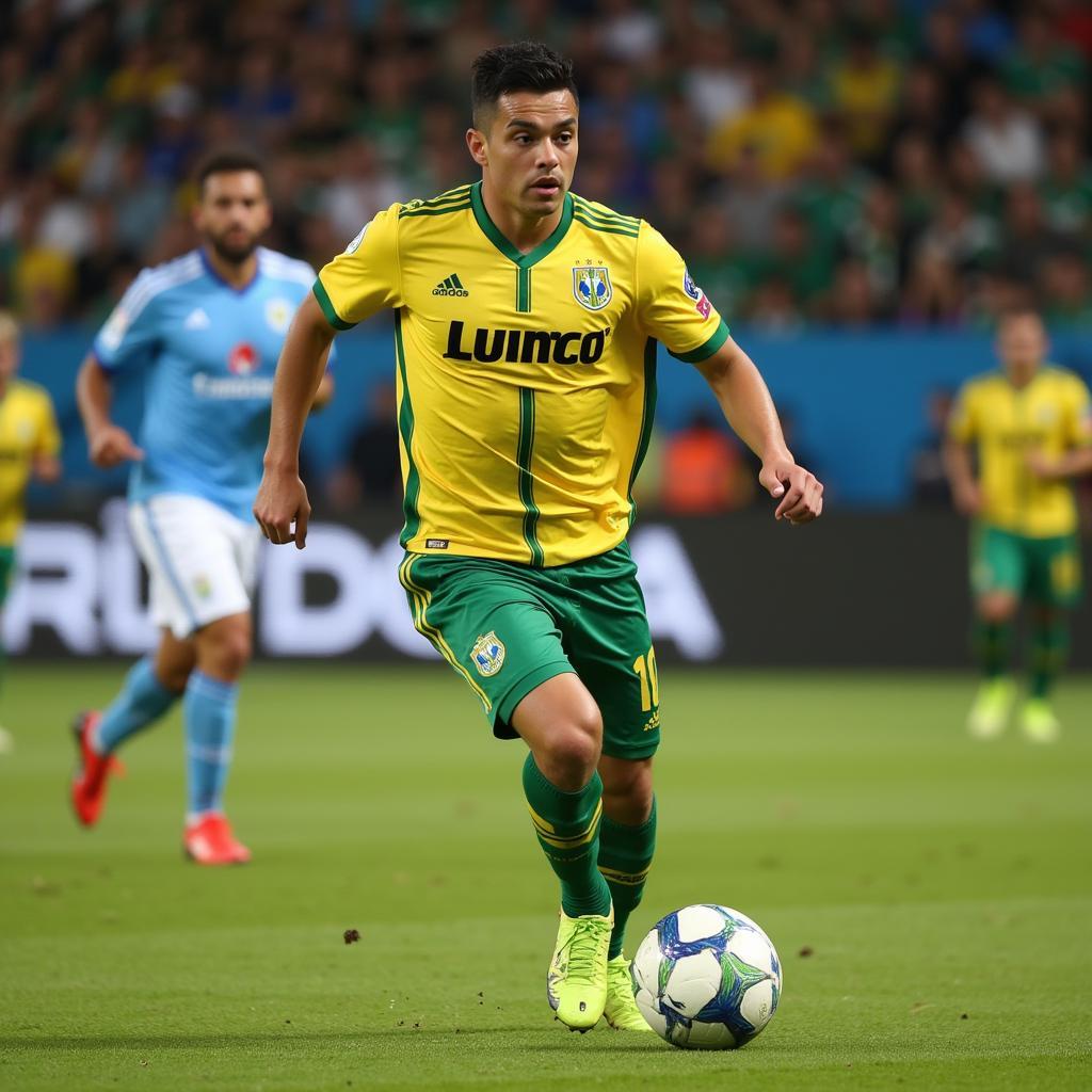 Santiago Colombatto thi đấu cho Club León tại Mexico.