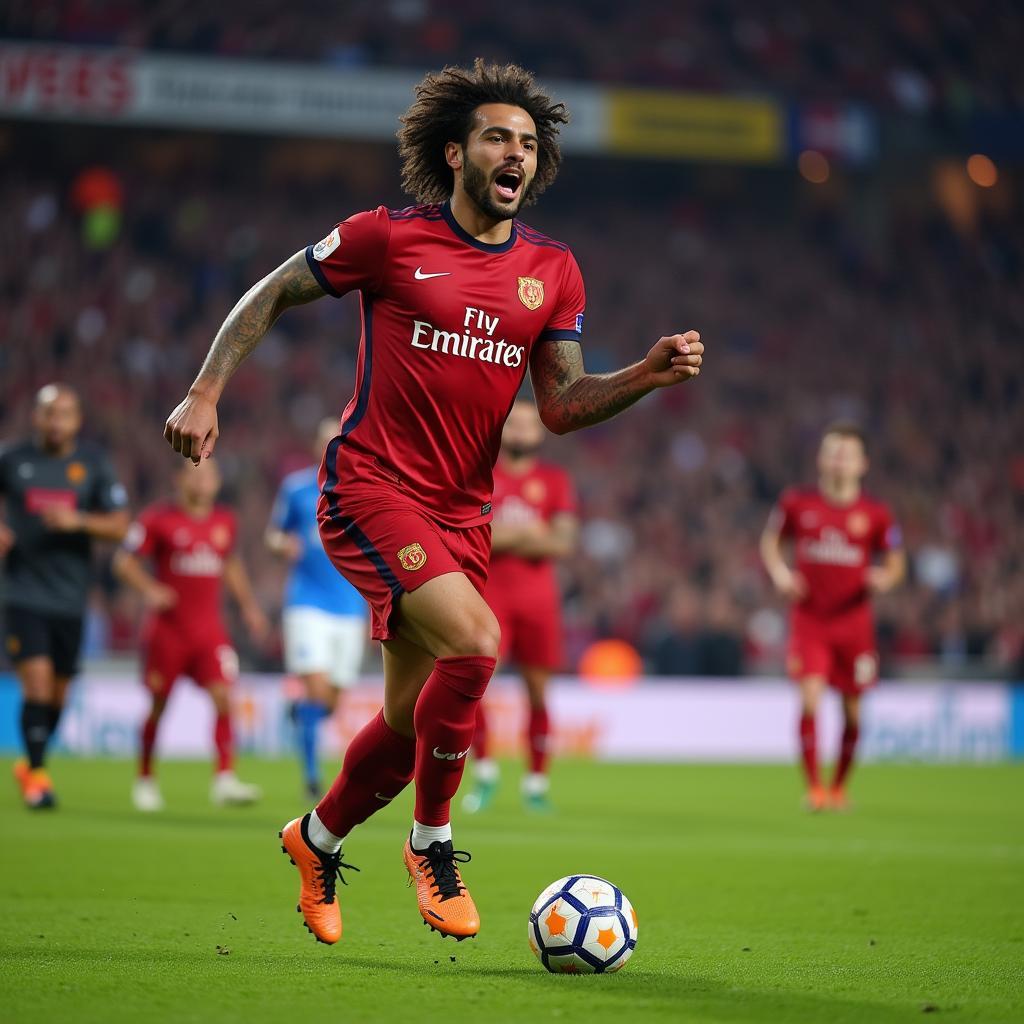 Sebastian Lletget ăn mừng bàn thắng