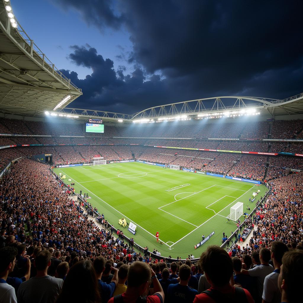 Hình ảnh trận chung kết World Cup 1998 tại Stade de France, Pháp chiến thắng Brazil.