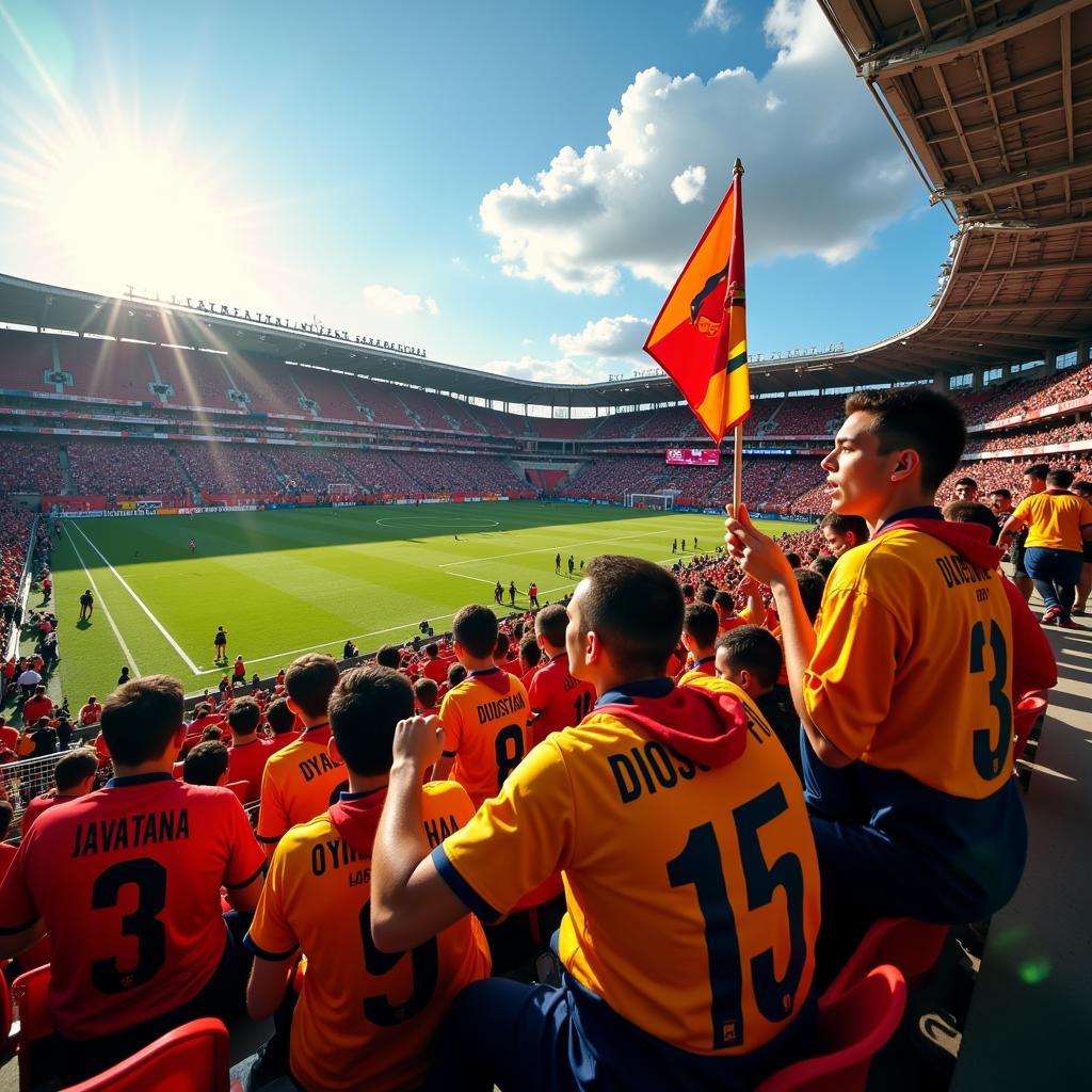 Cổ động viên Diosgyori FC trên khán đài