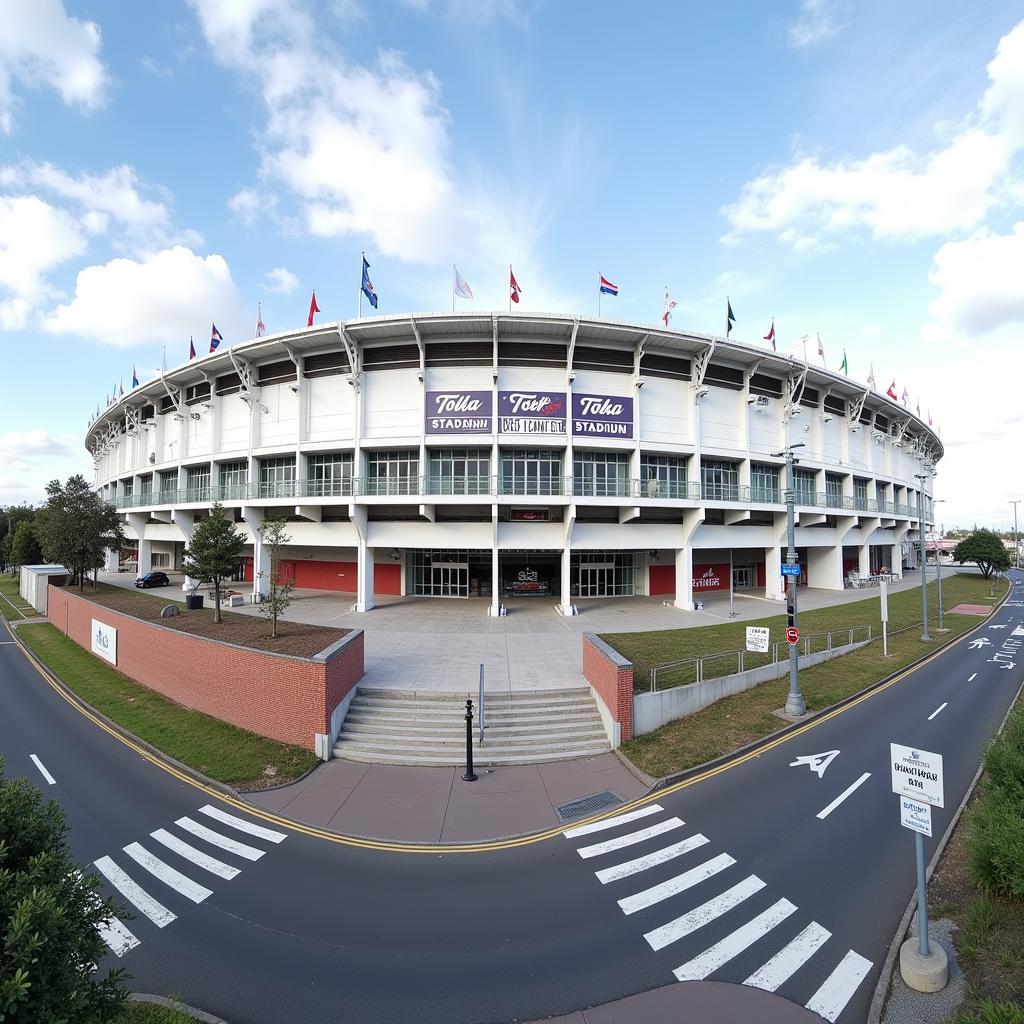 Không gian bên ngoài Tolka Park Stadium.