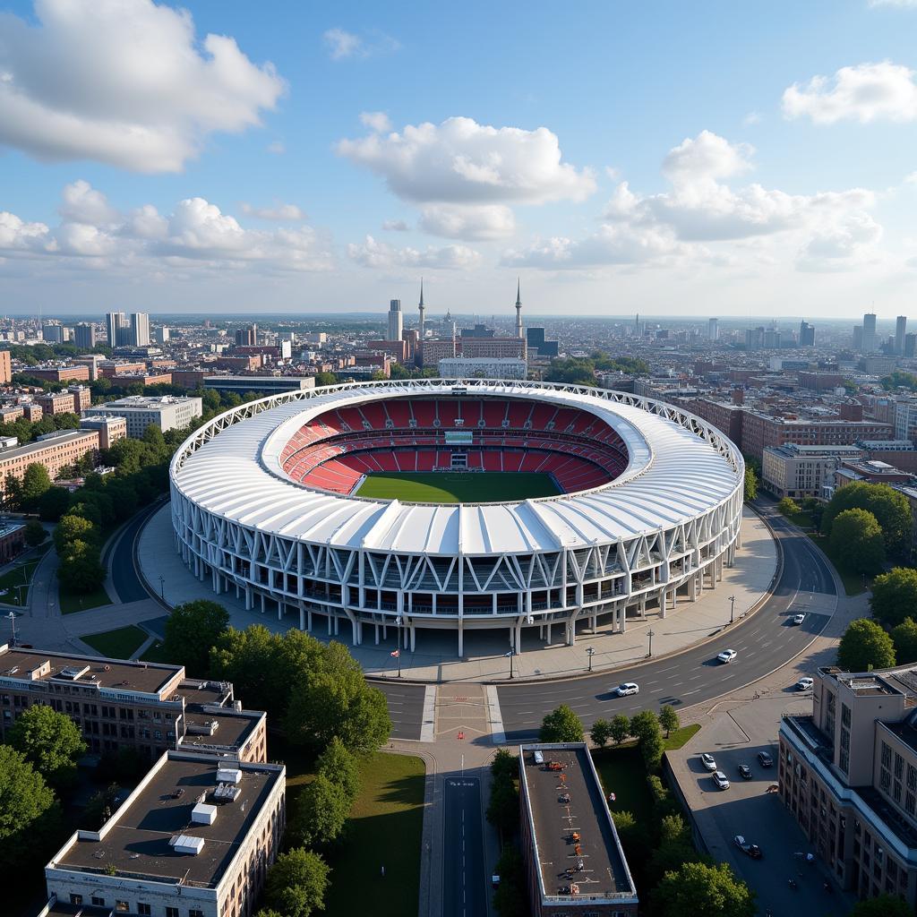 Toàn cảnh sân vận động Volksparkstadion Hamburg