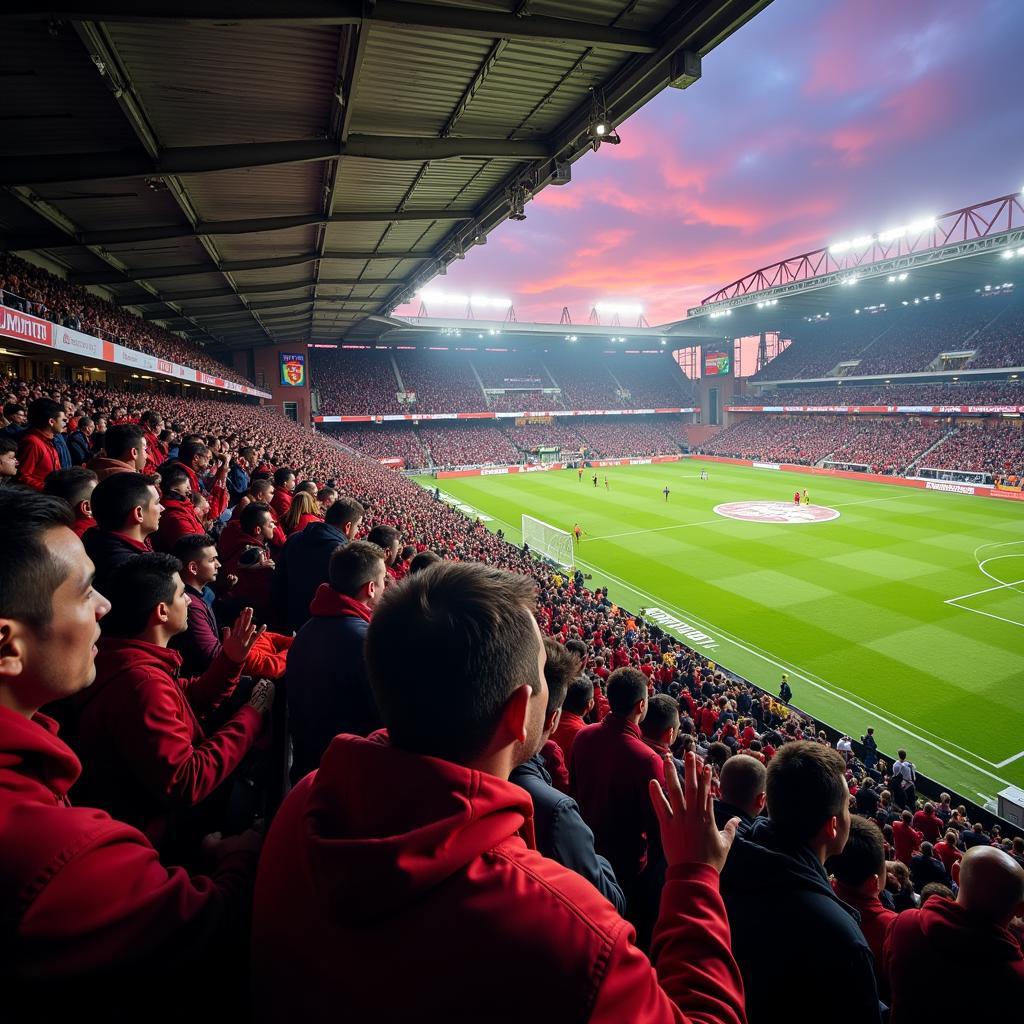 Không khí cuồng nhiệt tại Wham Stadium