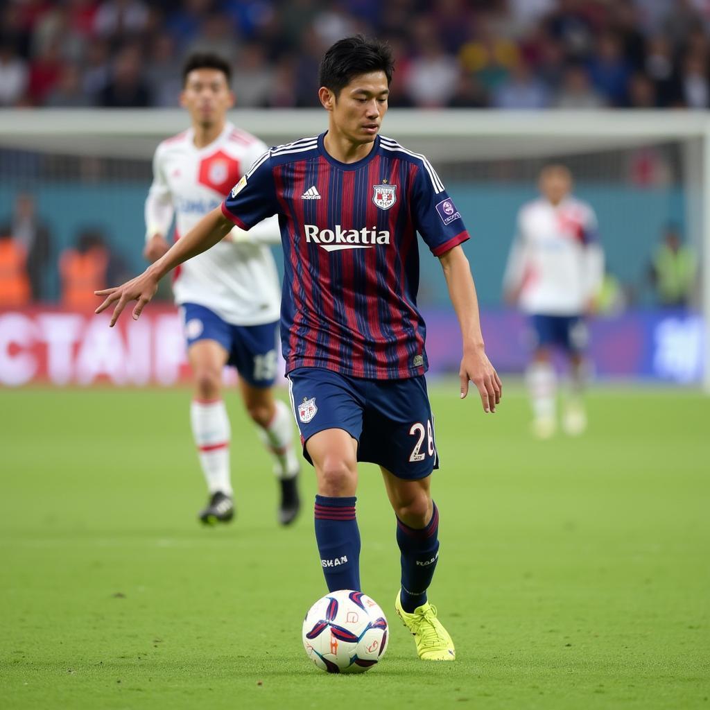 Yasuhito Endo chuyền bóng tại FC Osaka