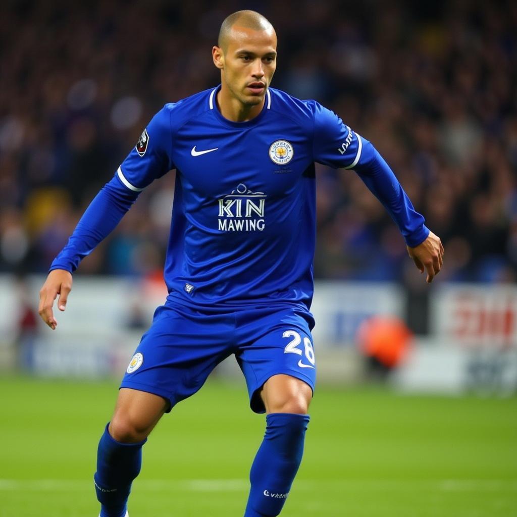 Yohan Benalouane trong màu áo Leicester City