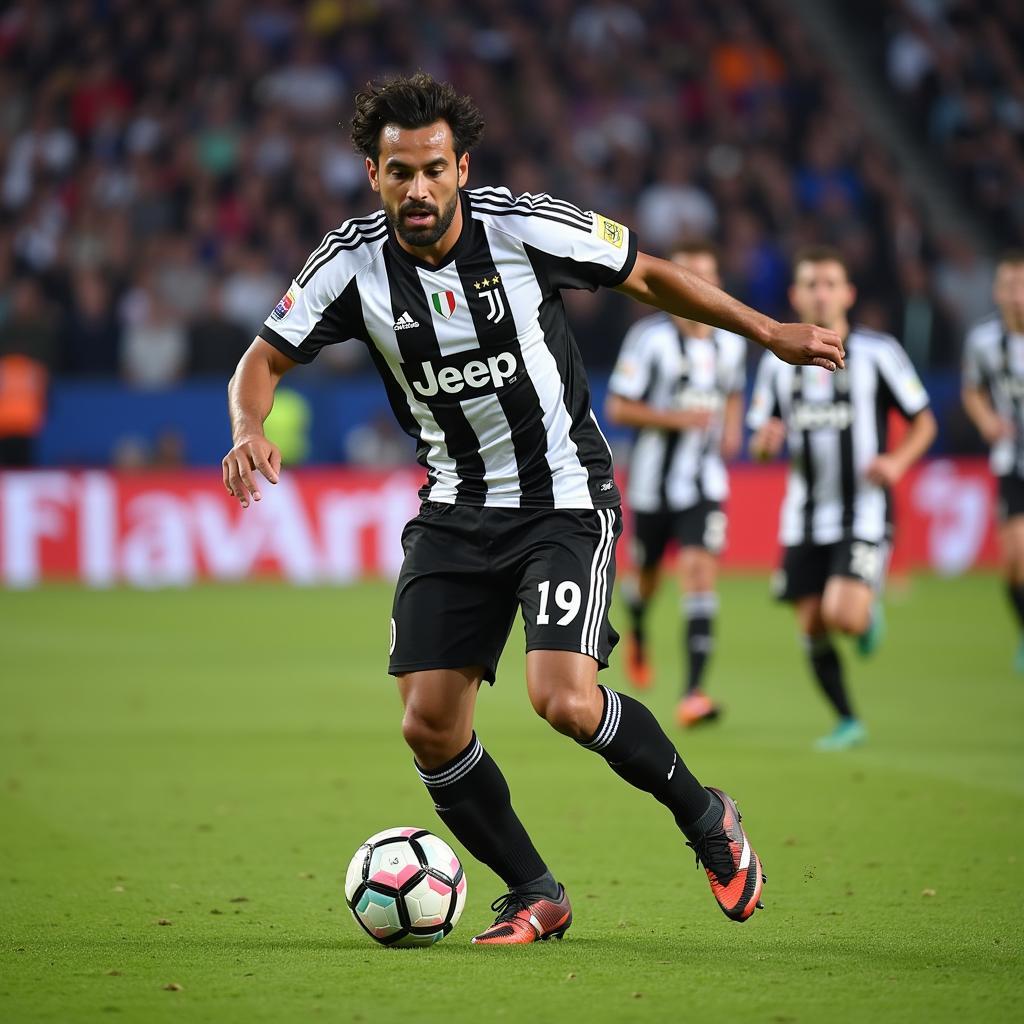 Zambrotta wearing the number 19 jersey for Juventus