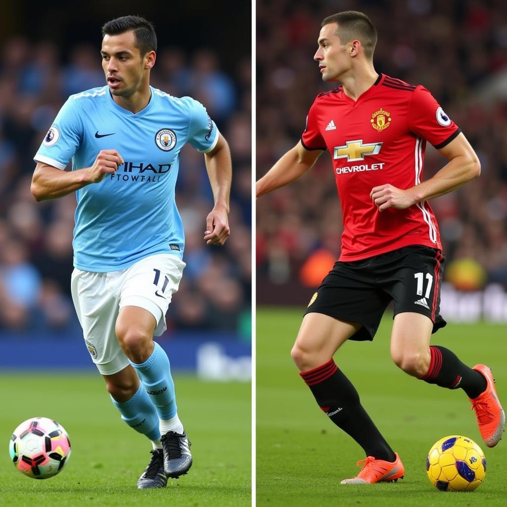 Adam Johnson trong màu áo Manchester City và Sunderland