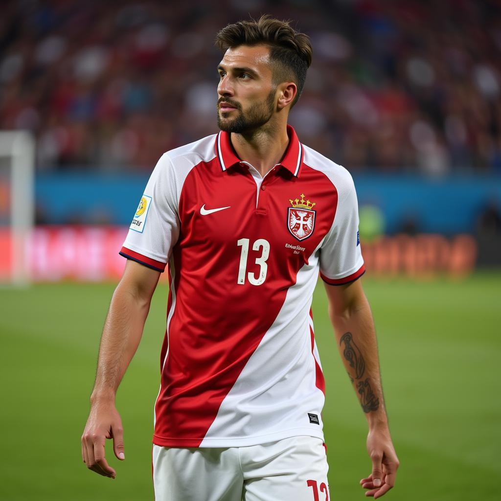 Adem Ljajić khoác áo đội tuyển quốc gia Serbia
