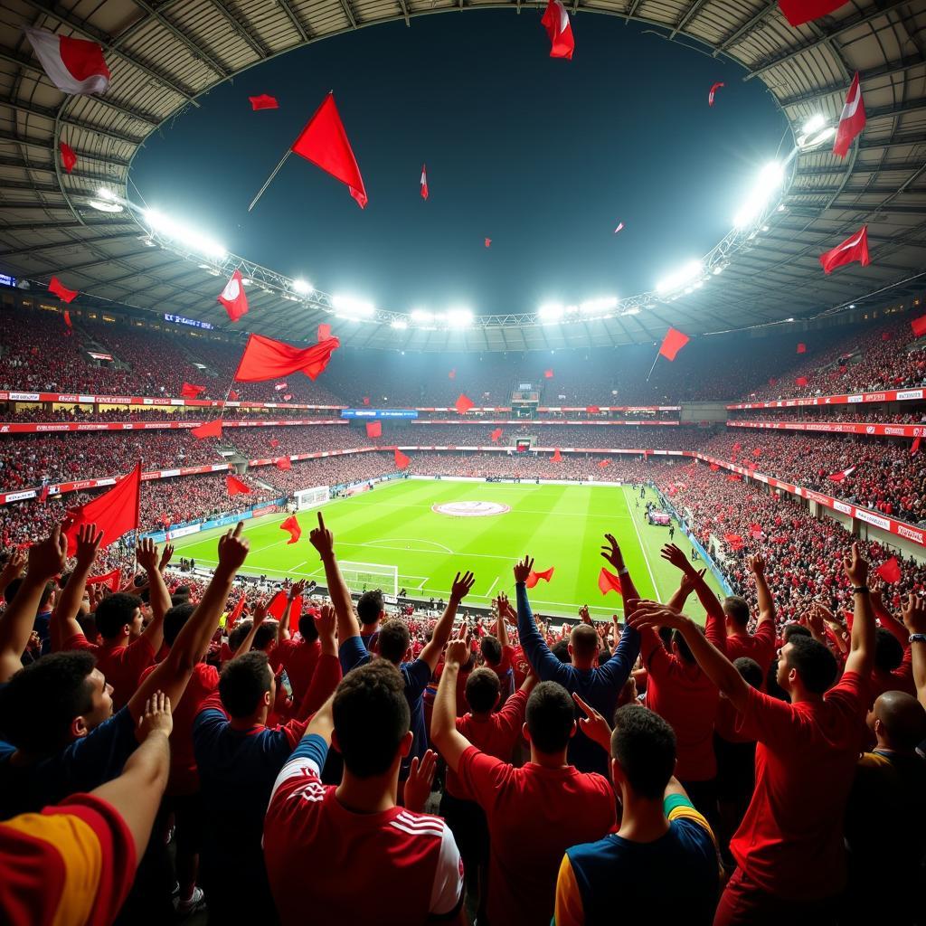 Cổ động viên Al Shabab FC cuồng nhiệt cổ vũ đội bóng