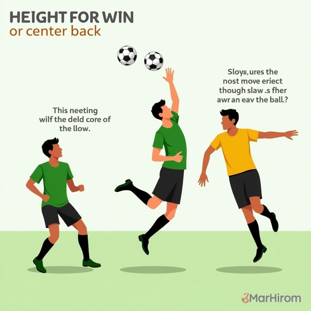 Ảnh hưởng của chiều cao đến vị trí trung vệ