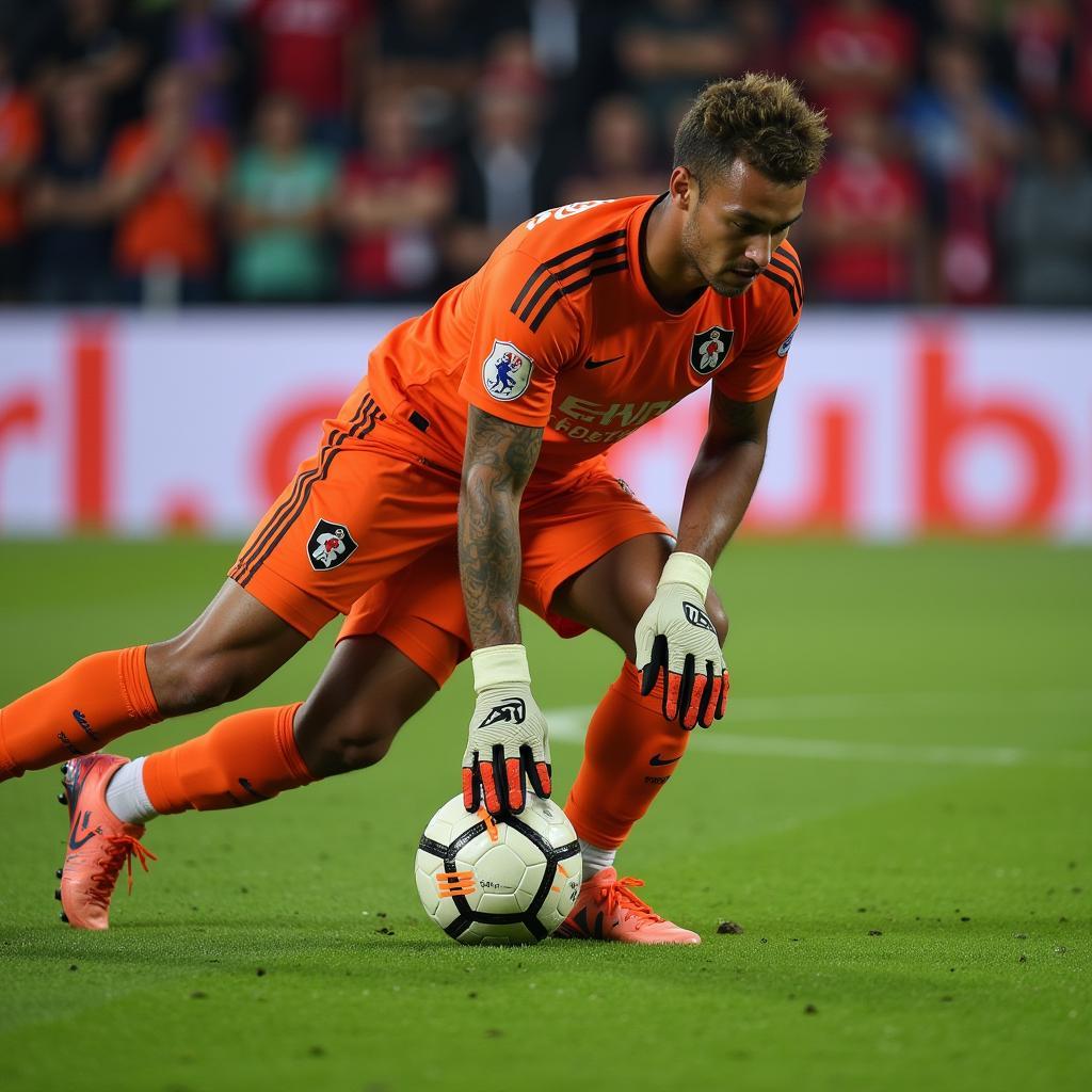 Benjamin Lecomte trong màu áo Lorient