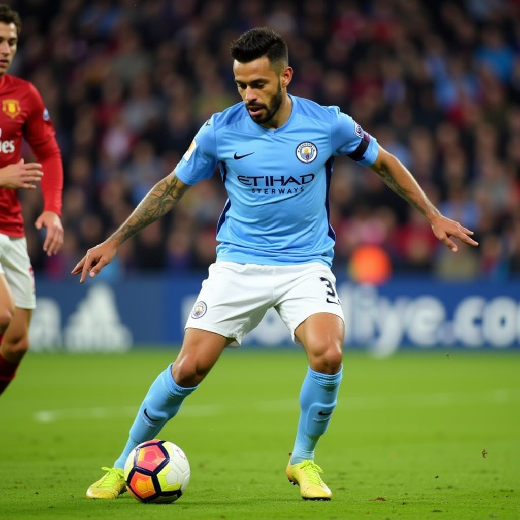 Bernardo Silva trong màu áo Manchester City