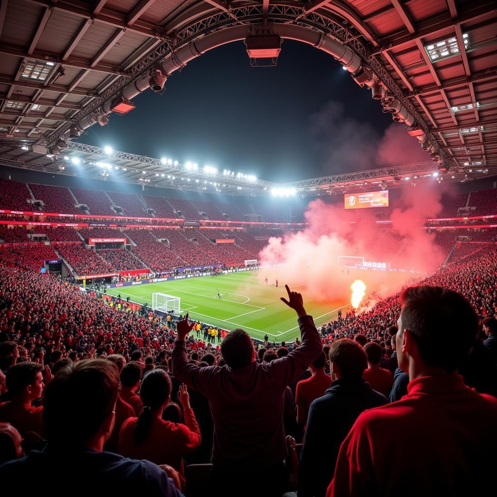 Cổ động viên Besiktas cuồng nhiệt tại Vodafone Park