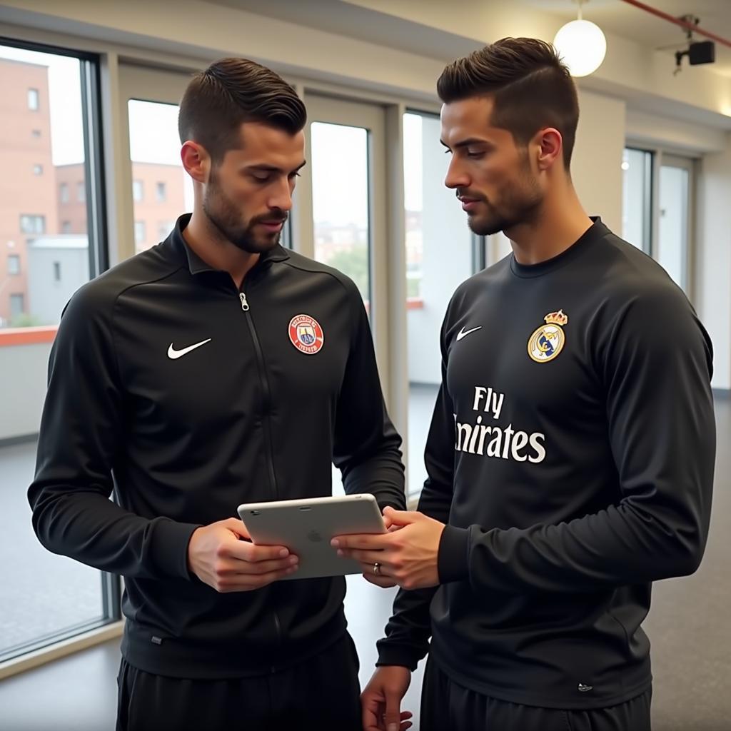 Brian Orue và Cristiano Ronaldo thảo luận về chế độ dinh dưỡng
