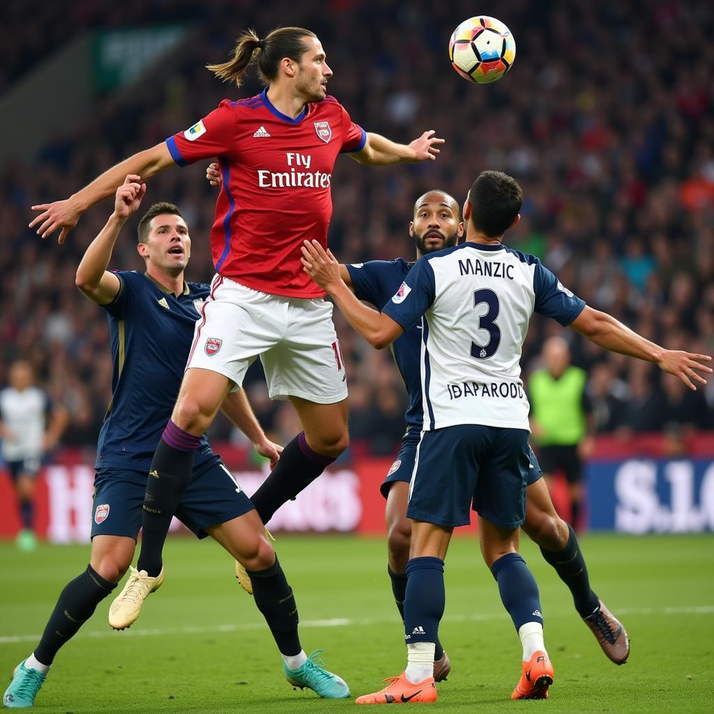 Chiều cao của Ibrahimovic trong các trận đấu