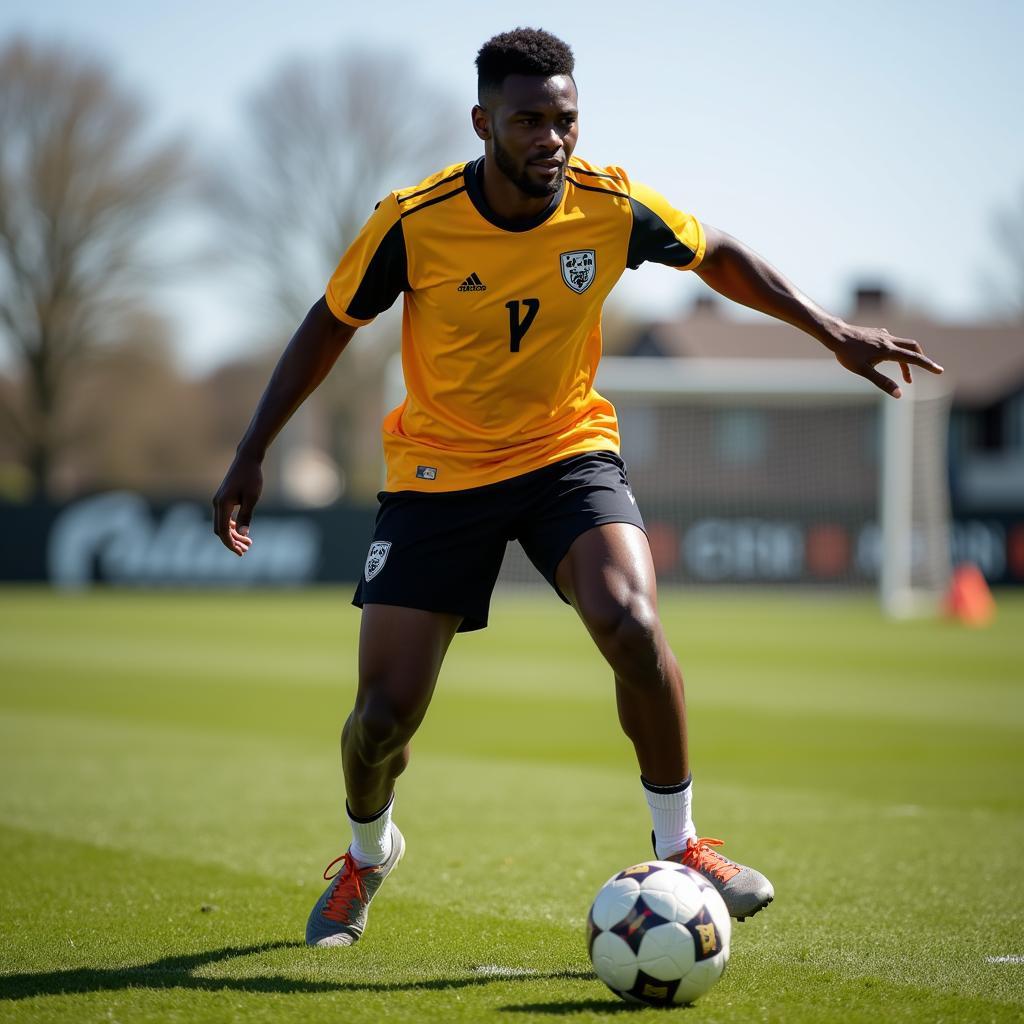 Chris Odoi Atsem luyện tập chăm chỉ