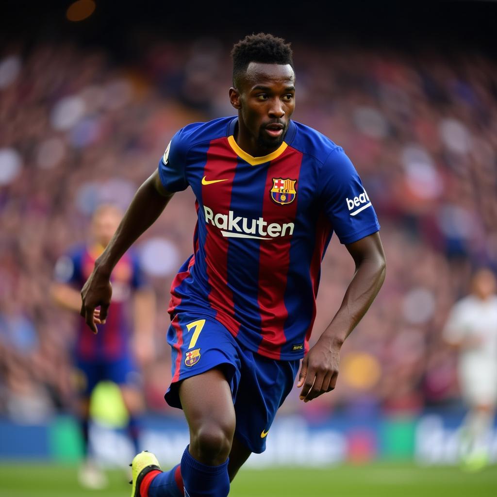 Dembele Kit Number 7 at Barcelona