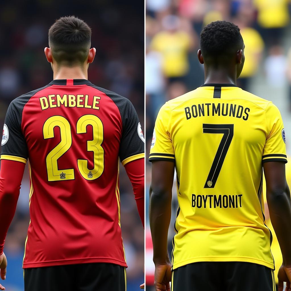 Dembele Kit Number at Rennes and Dortmund