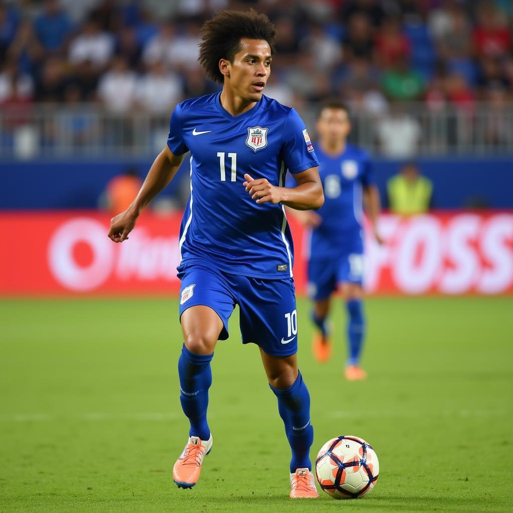 Deybi Flores trong màu áo đội tuyển Honduras