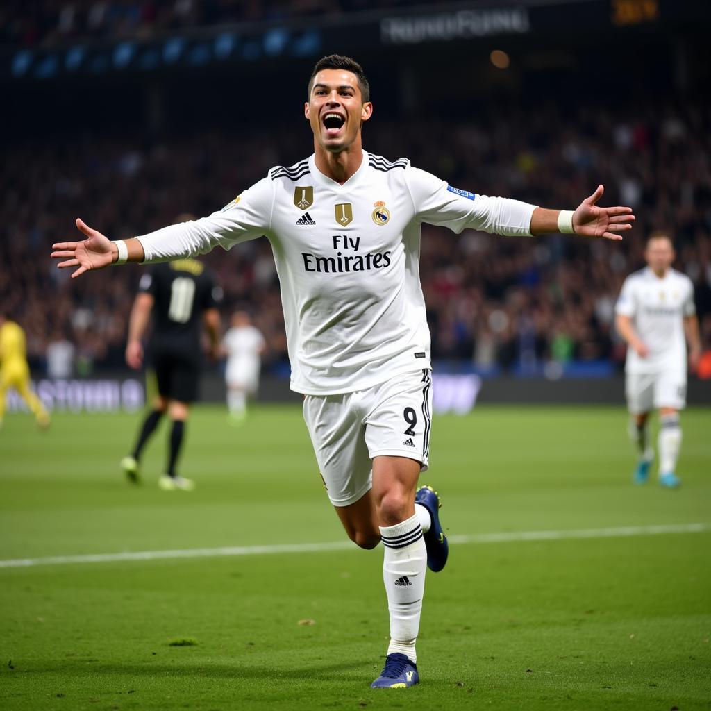 Cristiano Ronaldo ăn mừng bàn thắng