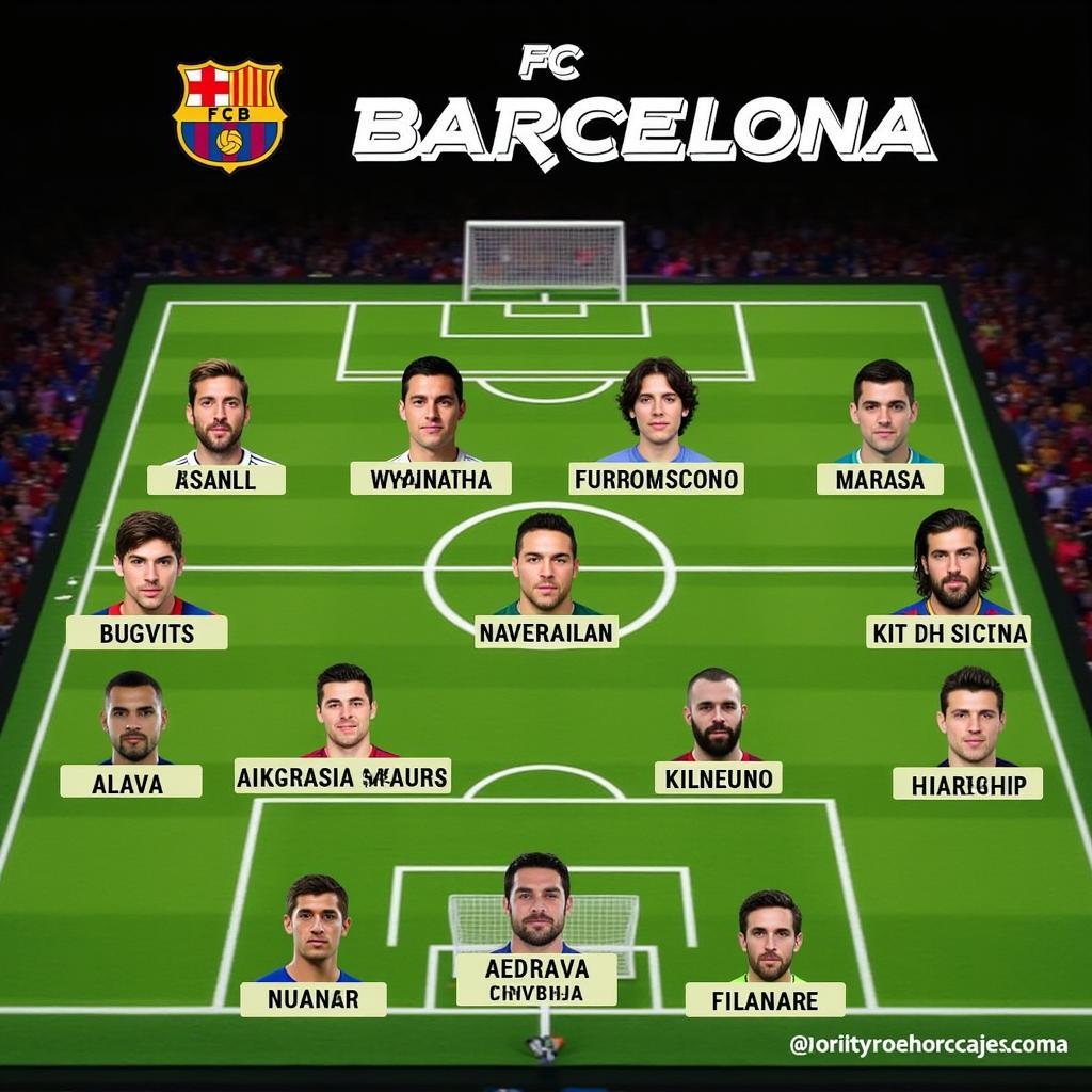Đội hình Barcelona 2013 ra sân trong một trận đấu quan trọng.