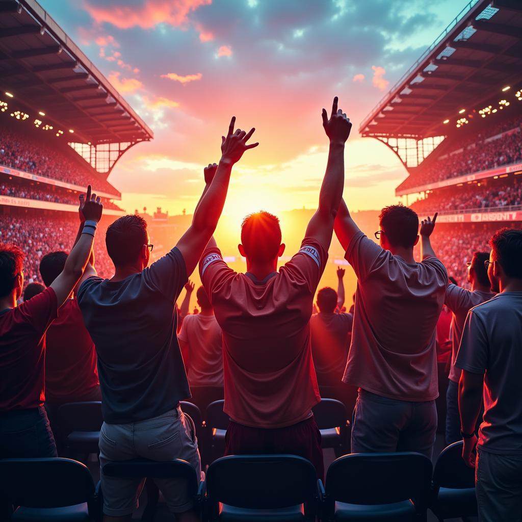 Domas fans cổ vũ CR7 trên khán đài