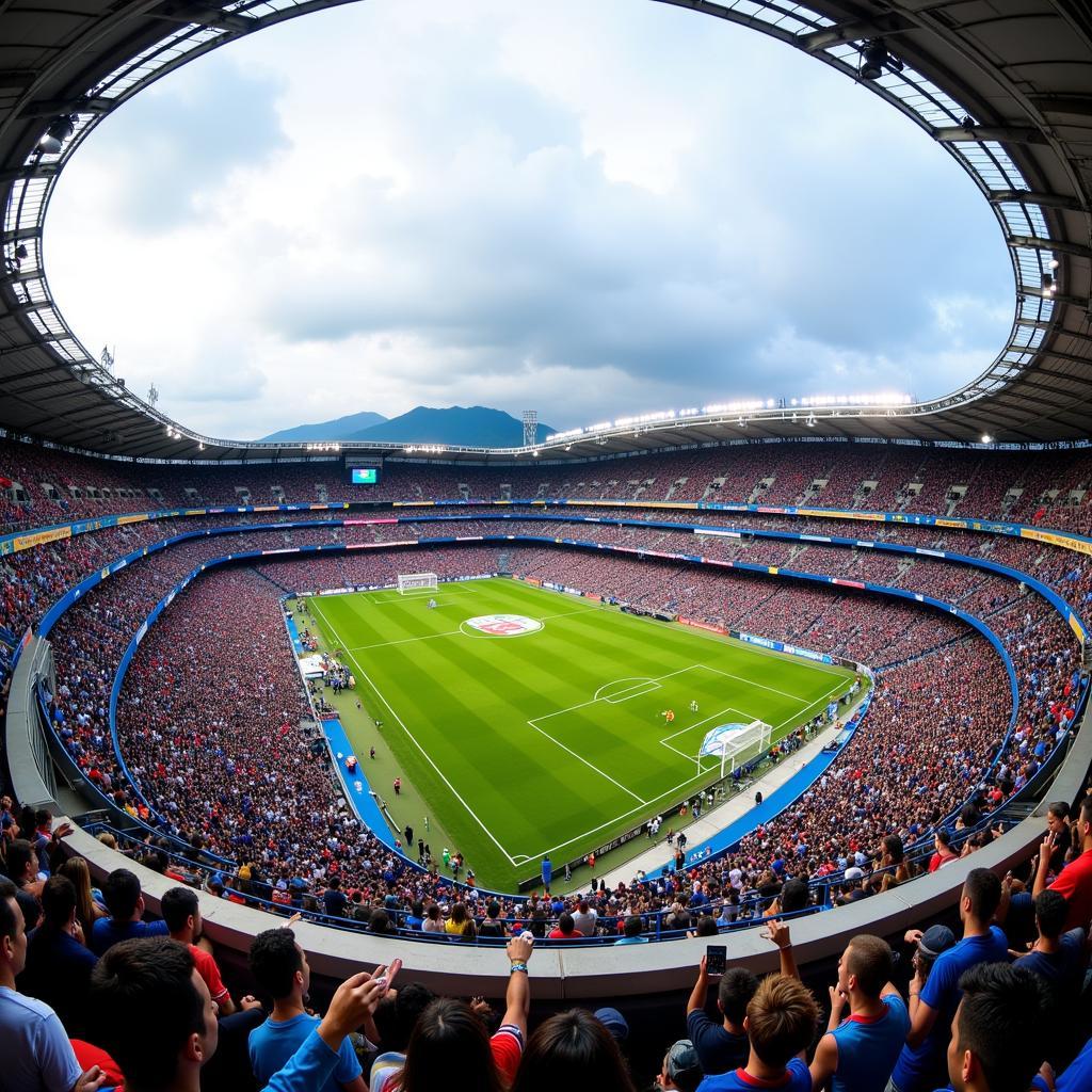 Hình ảnh toàn cảnh El Estadio de El Salvador với kiến trúc ấn tượng và sức chứa lớn