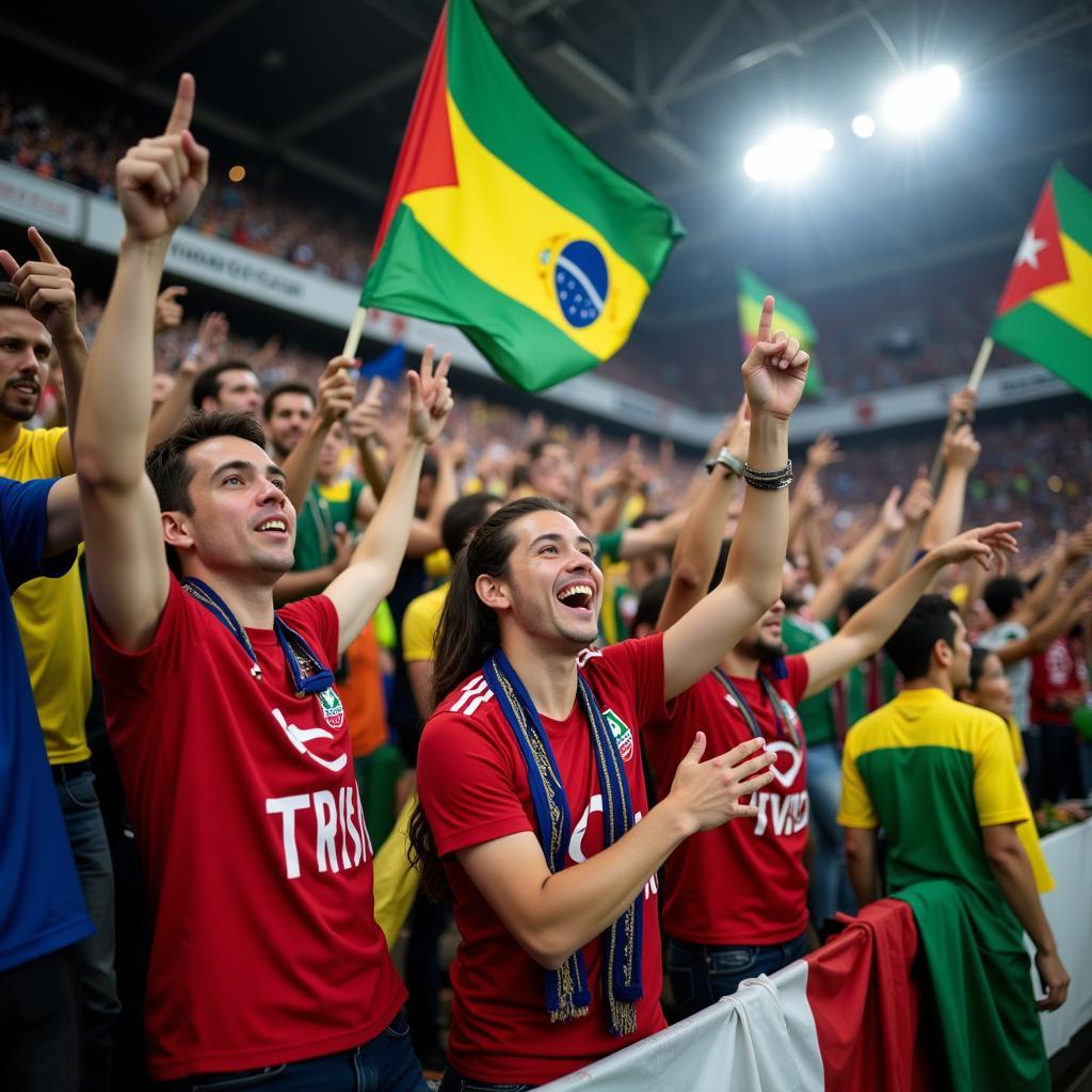 Không khí sôi động tại sân vận động Estadio D. Alfonso Henriques