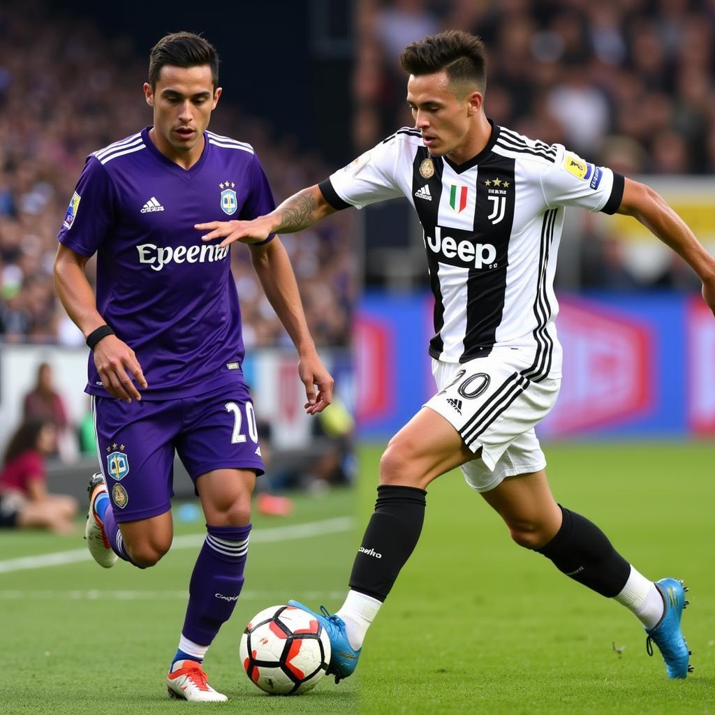 Federico Chiesa trong màu áo Fiorentina và Juventus