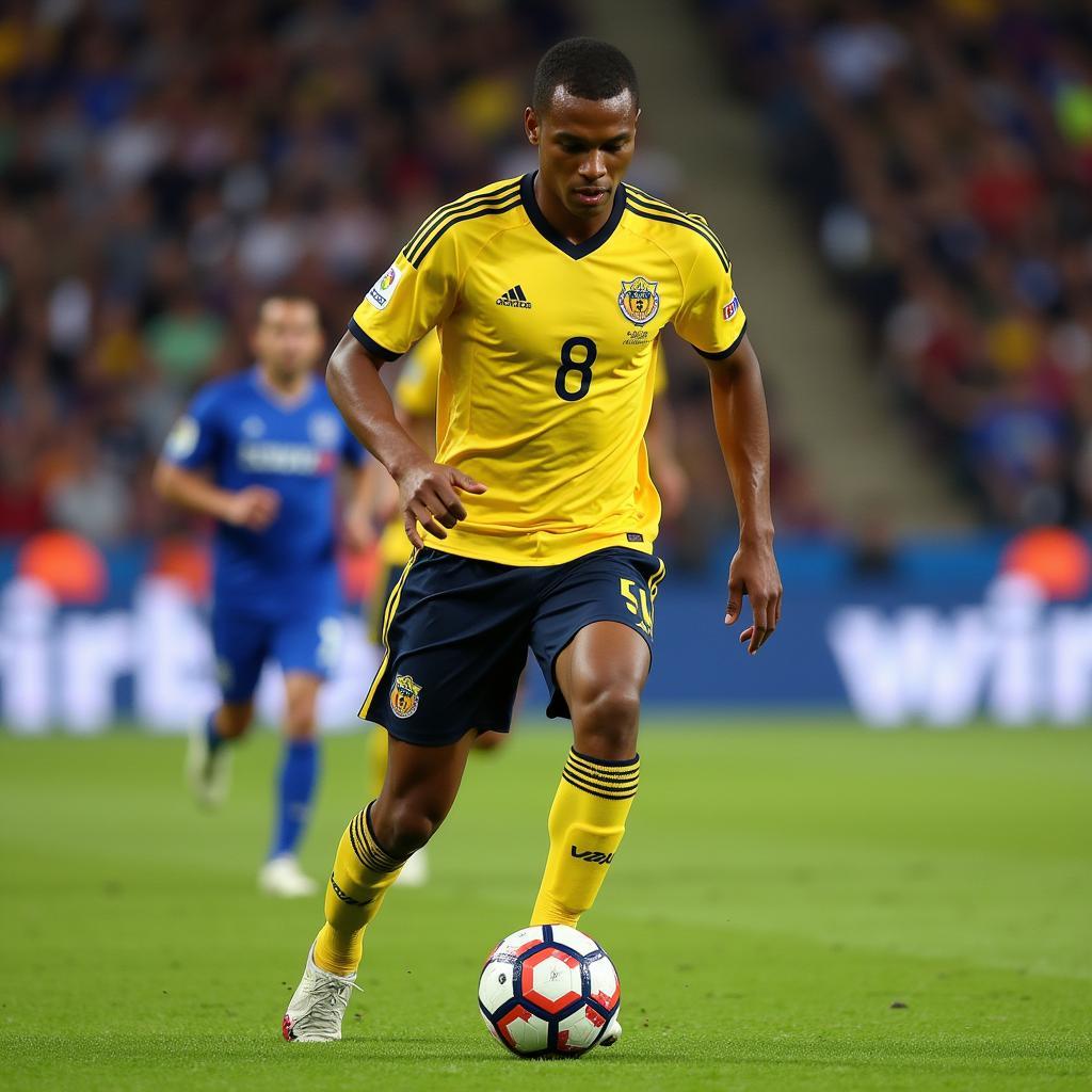 Florent Malouda thể hiện kỹ thuật điêu luyện