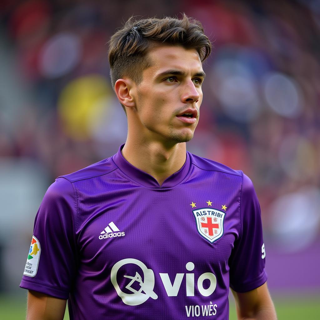 Florian Rieder trong màu áo Young Violets Austria Wien.