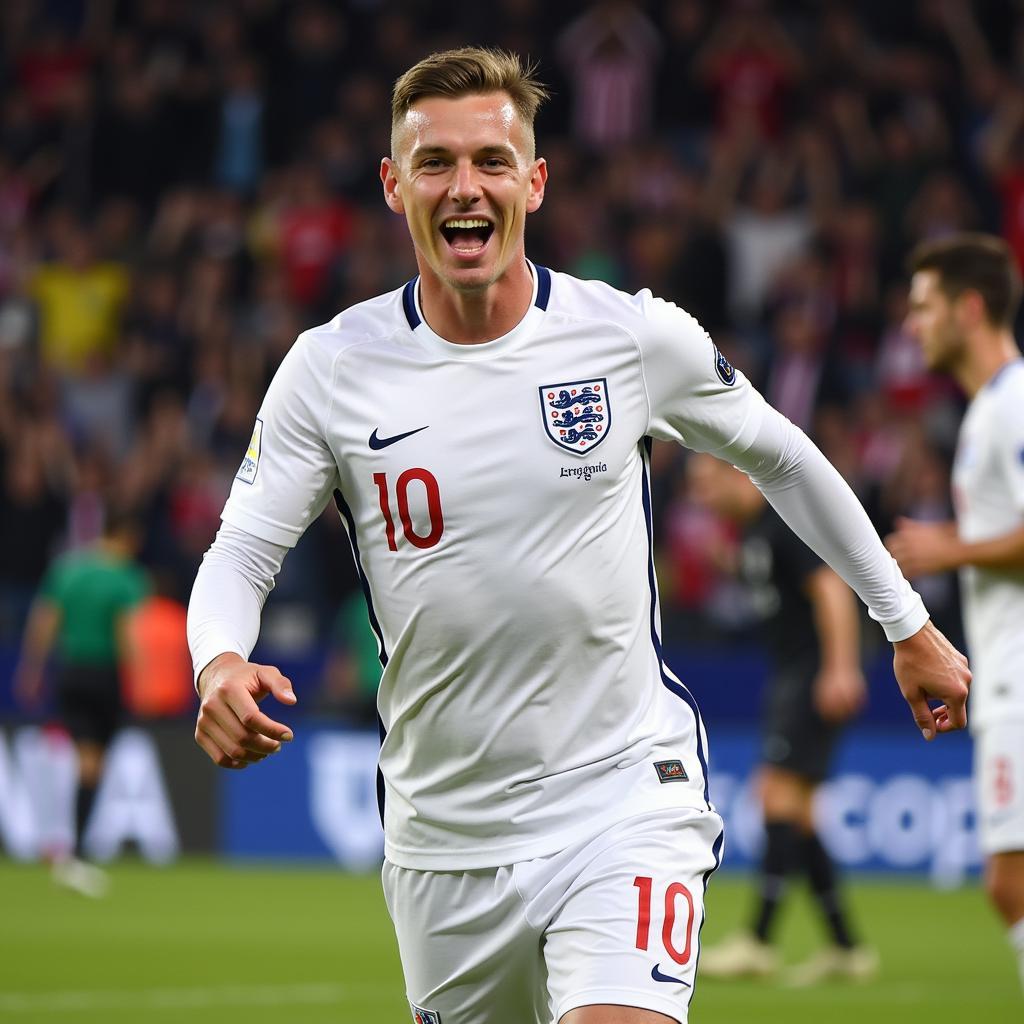 Freddie Woodman trong màu áo đội tuyển Anh