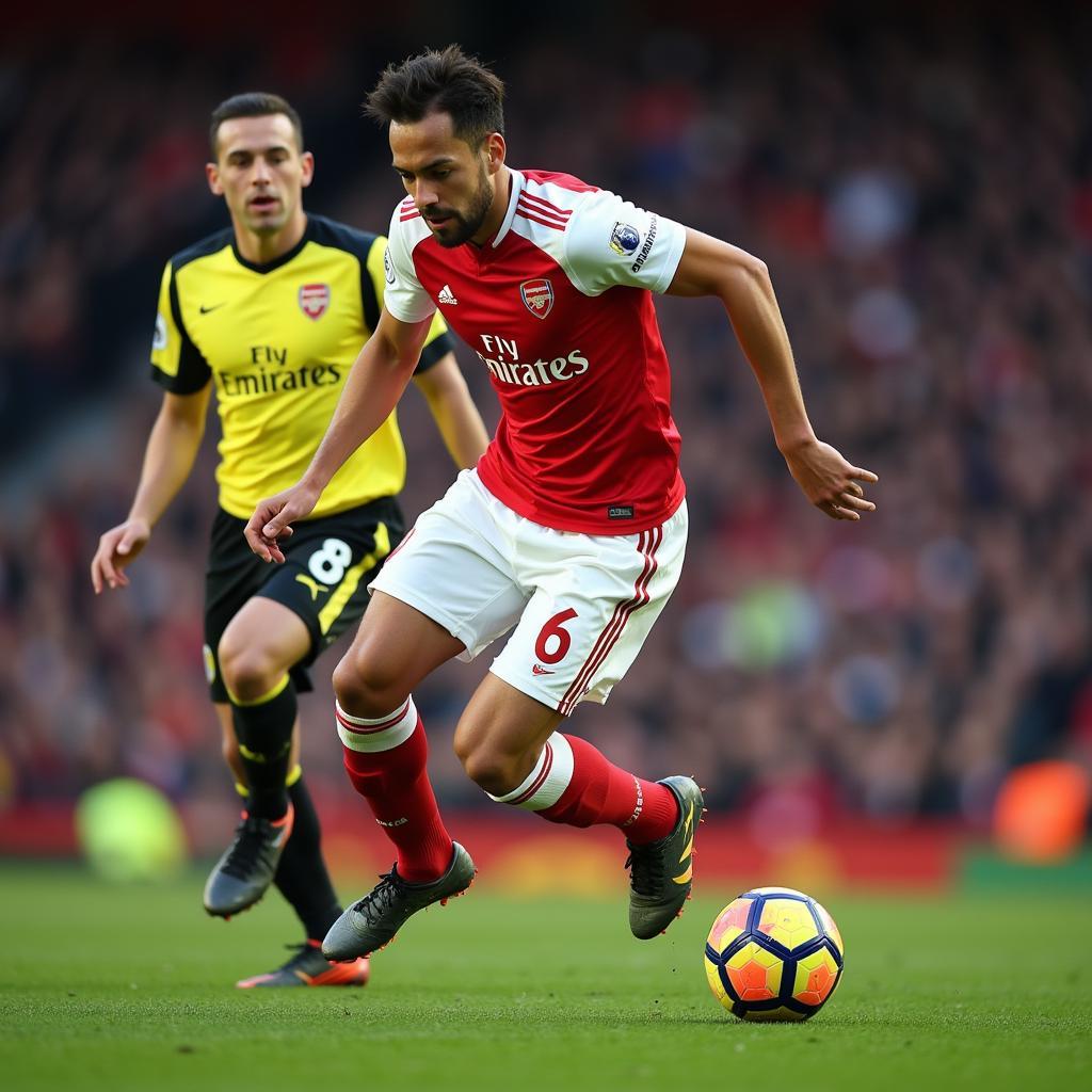 Gabriel Magalhães với số áo 6 tại Arsenal