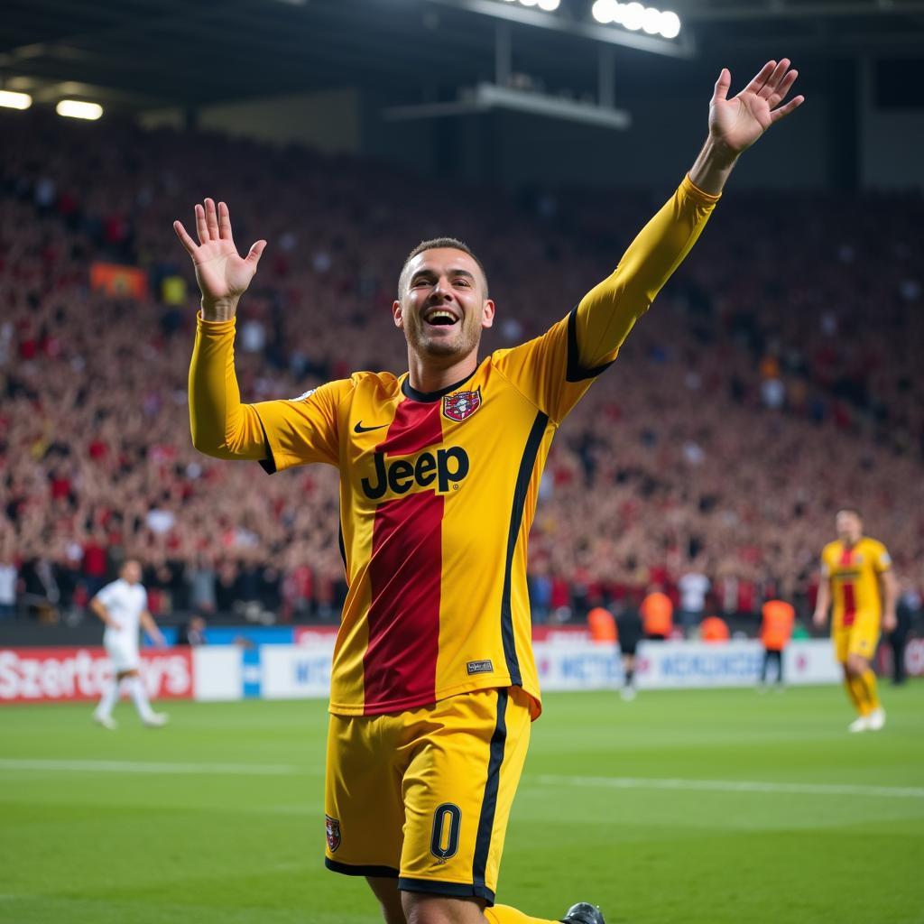 Gajic Zoran ăn mừng bàn thắng