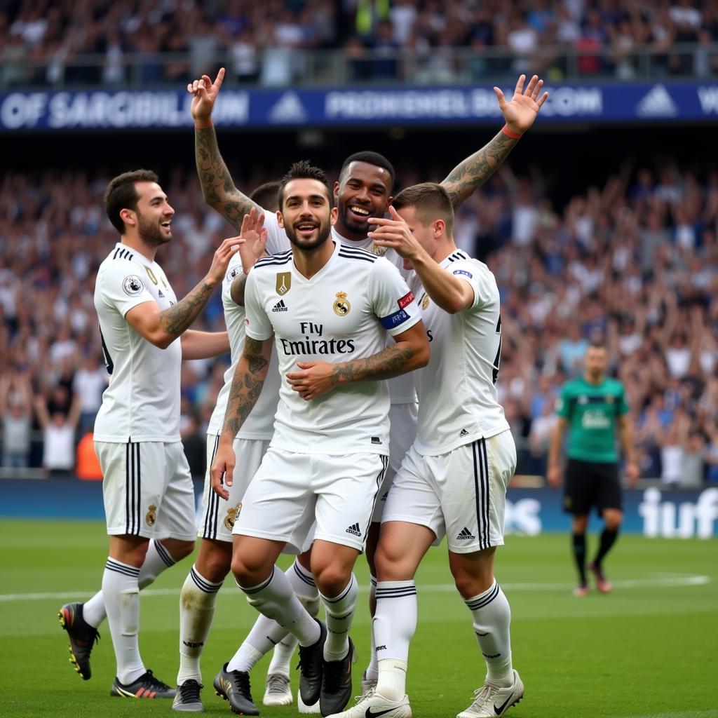 Gonzalo Higuaín ghi bàn trong màu áo Real Madrid