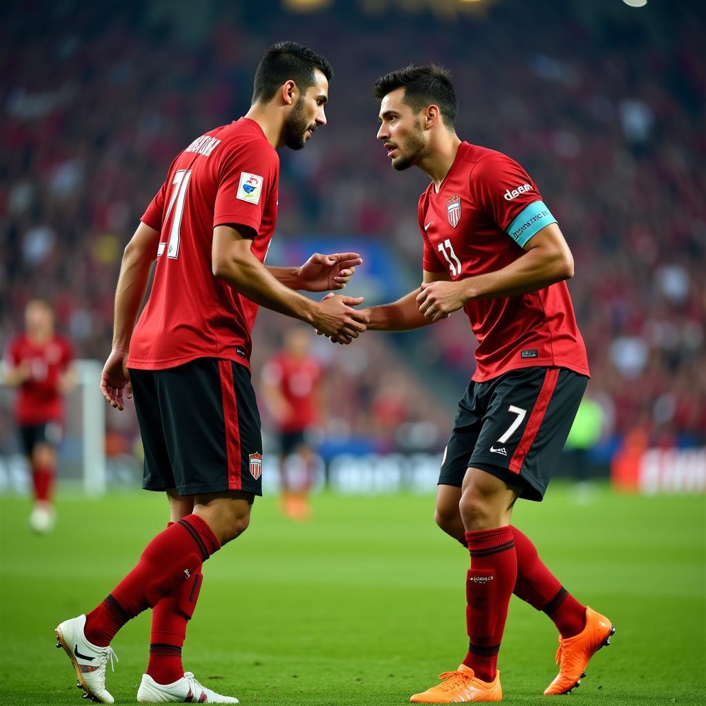 Granit và Taulant Xhaka đối đầu trên sân cỏ