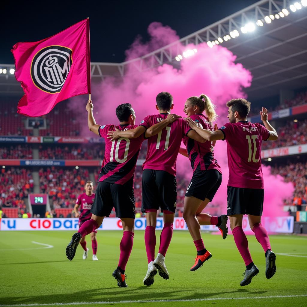 Người Hâm Mộ Inter Miami Ăn Mừng Bàn Thắng