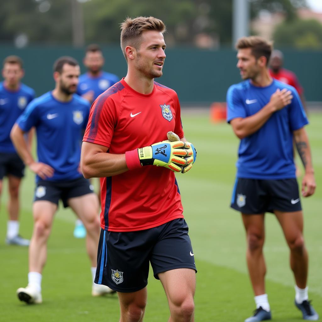 James Redmayne tập luyện cùng đồng đội tại Sydney FC