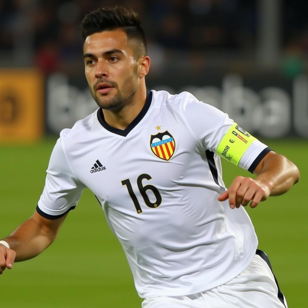 Javi Guerra trong màu áo Valencia