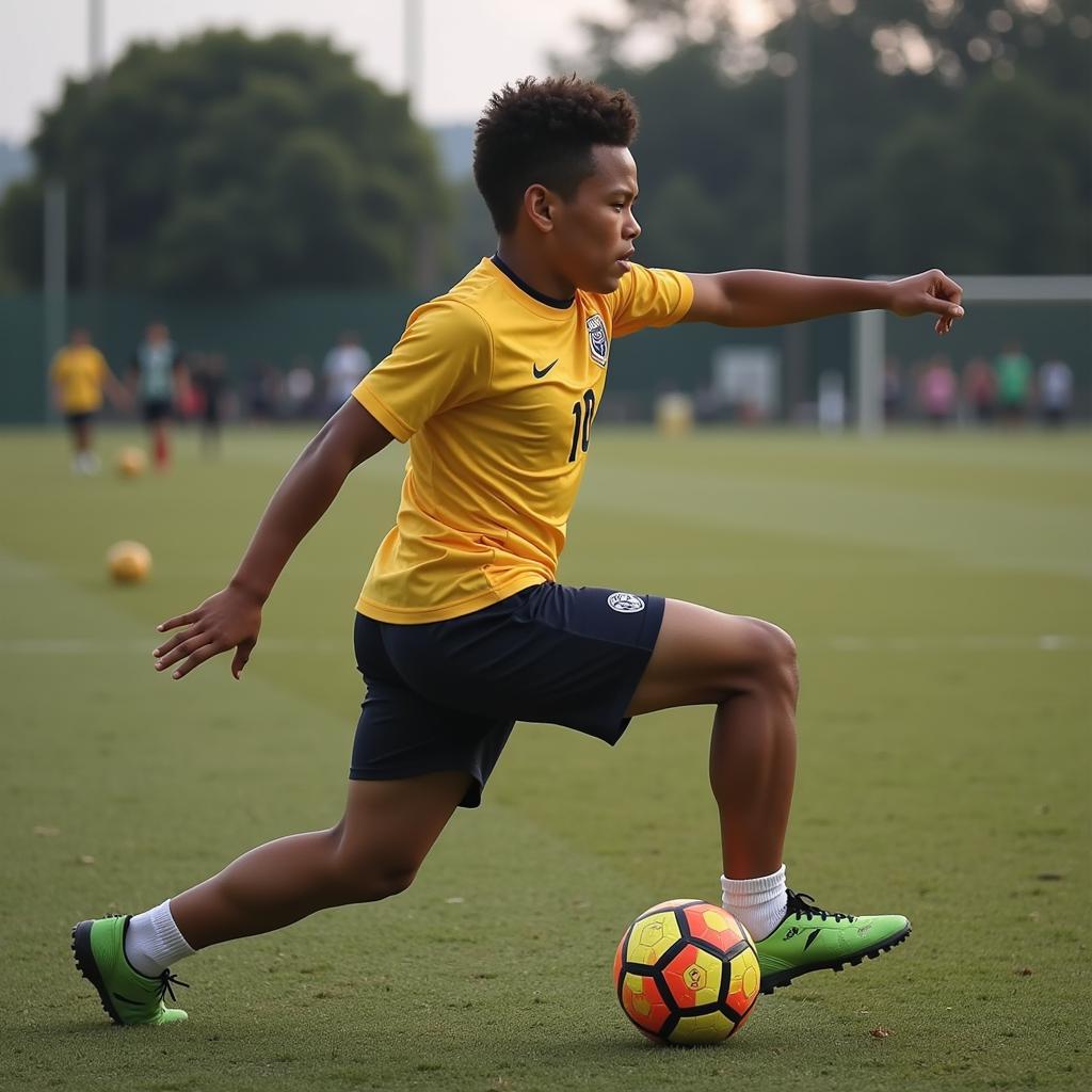 Hậu vệ Jesús Murillo trong màu áo đội trẻ.