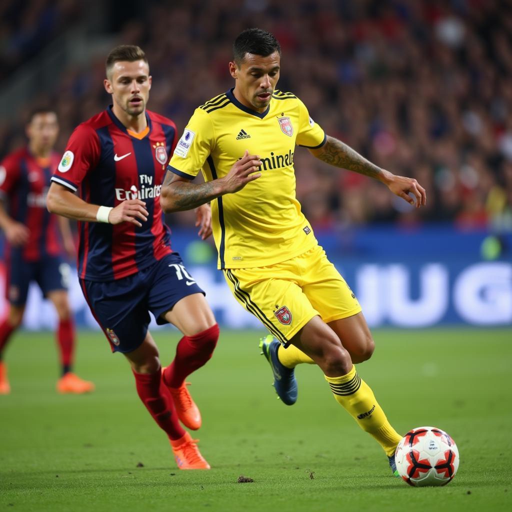 Joao Cancelo thể hiện kỹ năng đi bóng