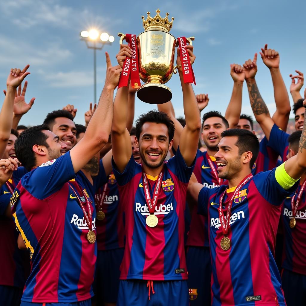 José Manuel Pinto nâng cao cúp Nhà Vua