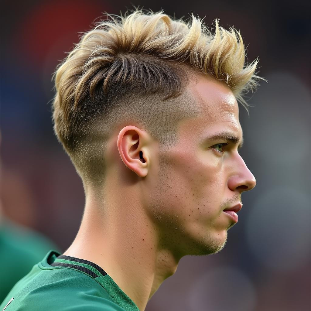 Kevin De Bruyne với kiểu tóc mới