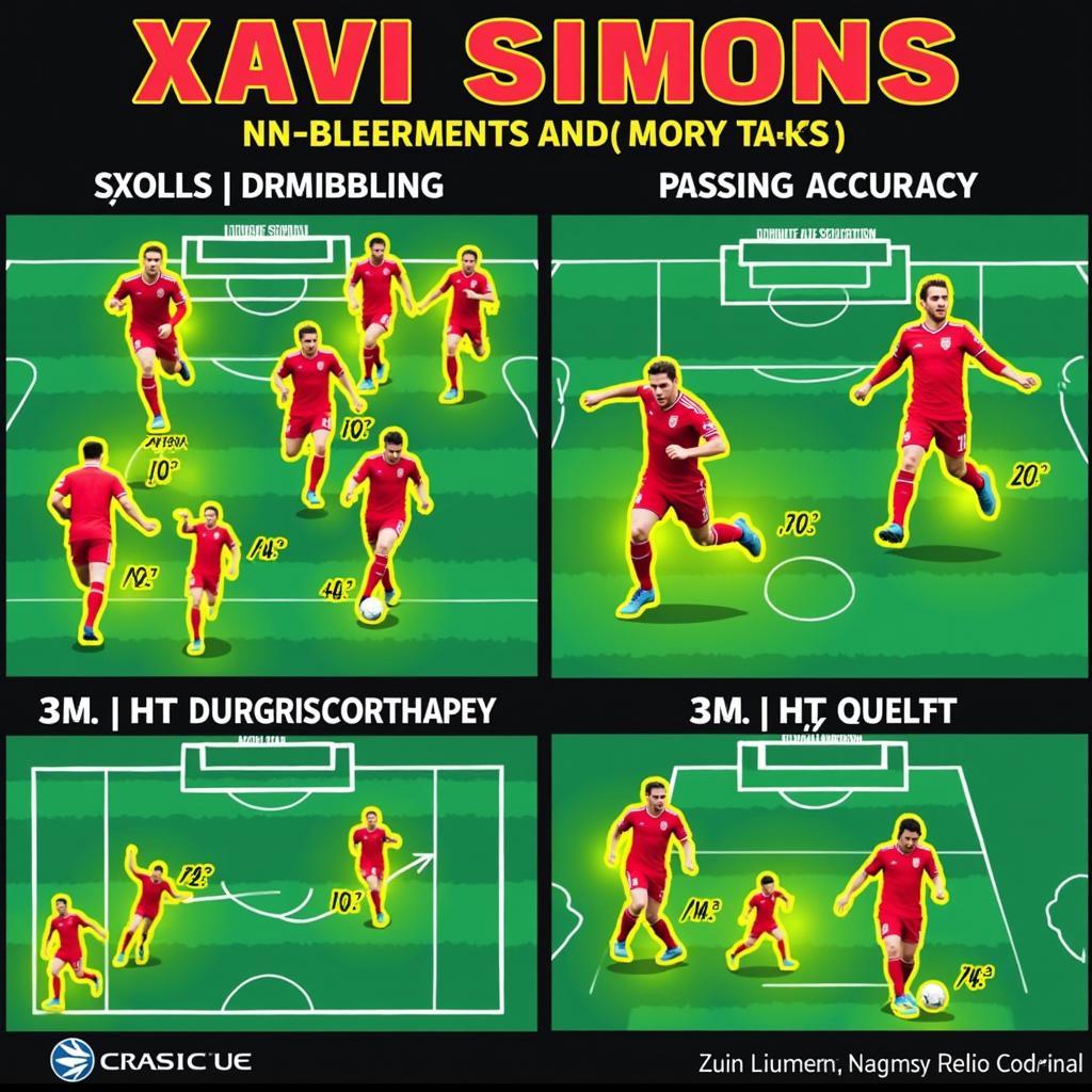 Khả năng rê bóng và tỉ lệ chuyền bóng của Xavi Simons