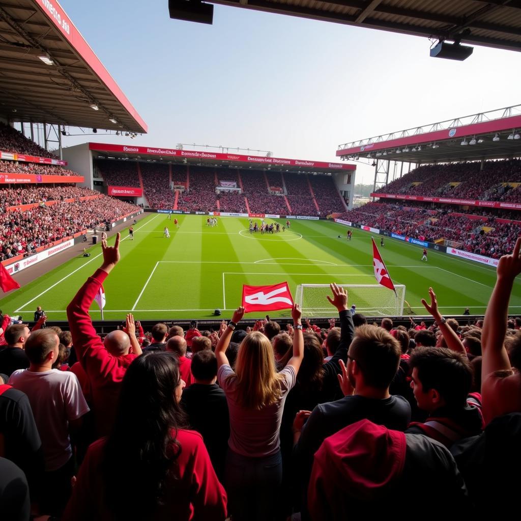 Cổ động viên cuồng nhiệt tại Doncaster Football Stadium
